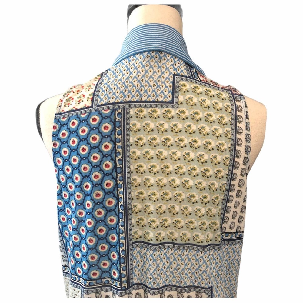 amang NY sleeveless “ patchwork “ top. M - Picture 11 of 13